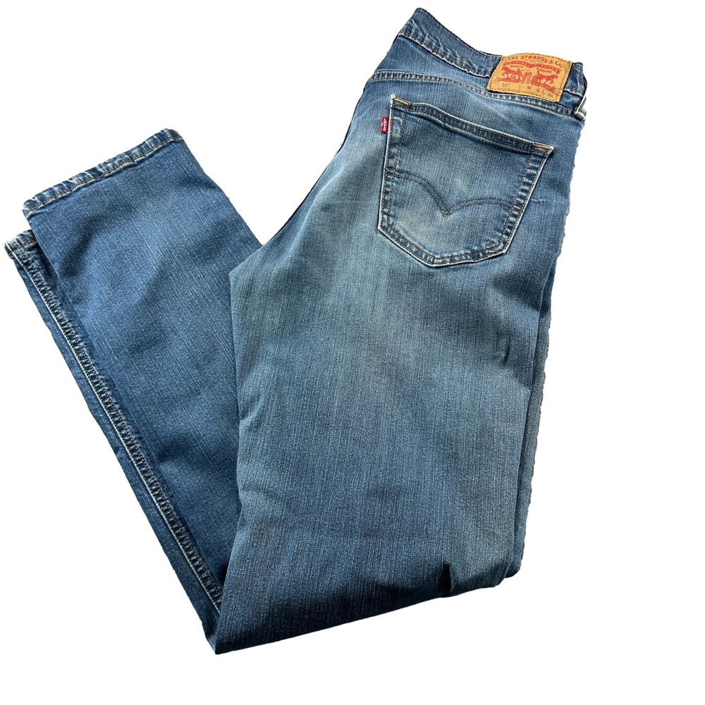 Levi's 541 Athletic Taper Jeans Mens 36x36 Blue Medium Wash Stretch Denim
